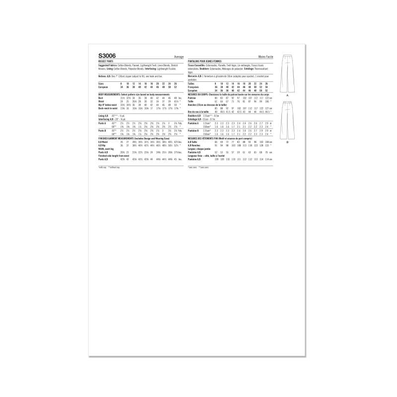 Patron Simplicity 3006.Y5 (46-54) -...