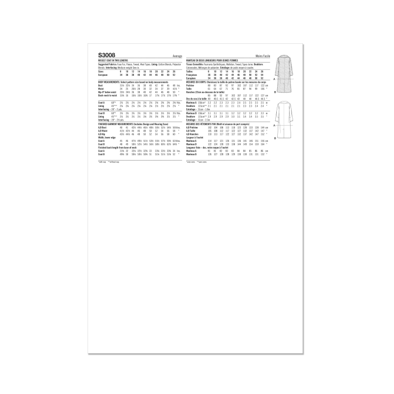 Patron Simplicity 3008.Y5 (46-54) -...