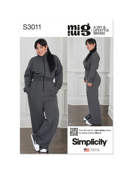 Patron Simplicity 3011.AA (38-46) - Combinaison à col montant, manches longues
