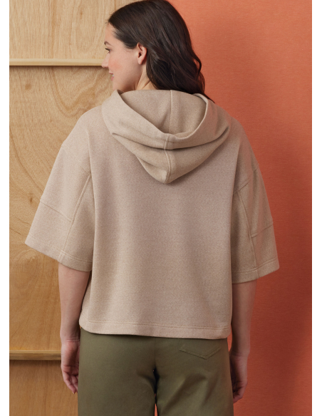 Patron Simplicity 3012.A (34-54) - Veste longue à col cranté et poches plaquées