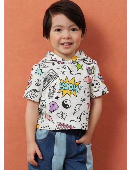 Patron Simplicity 3013.A (6 mois - 4 ans) - T-shirt à capuche et jean