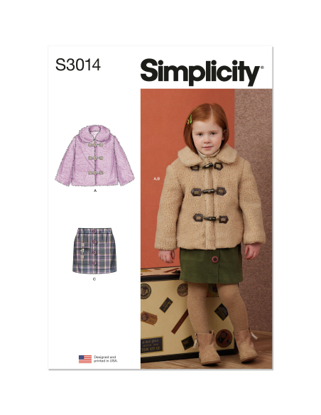 Patron Simplicity 3014.A (3-8) - Veste détendue & jupes enfants