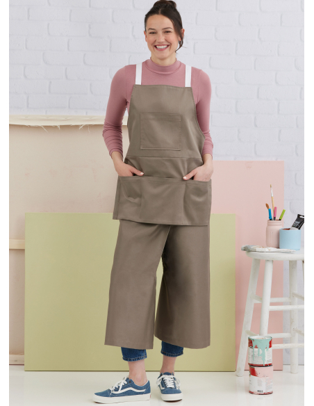 Patron Simplicity 3021.A (34-52) - Tablier & pantalon tablier pour femmes
