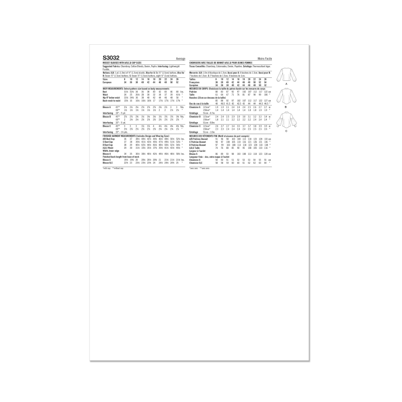 Patron Simplicity 3032.K5 (36-44) -...