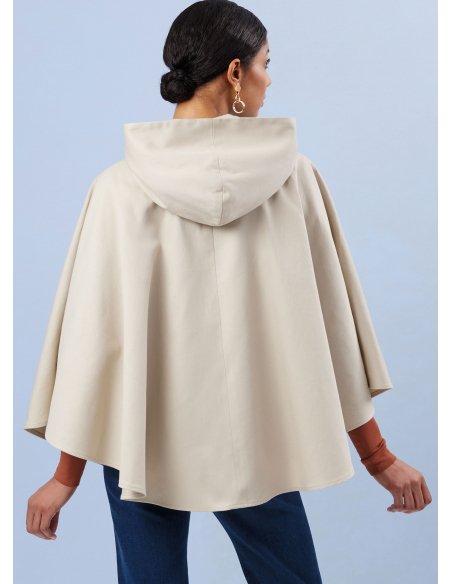 Patron Simplicity 3033.A (36-52) - Cape à zip devant, capuche ou col au choix