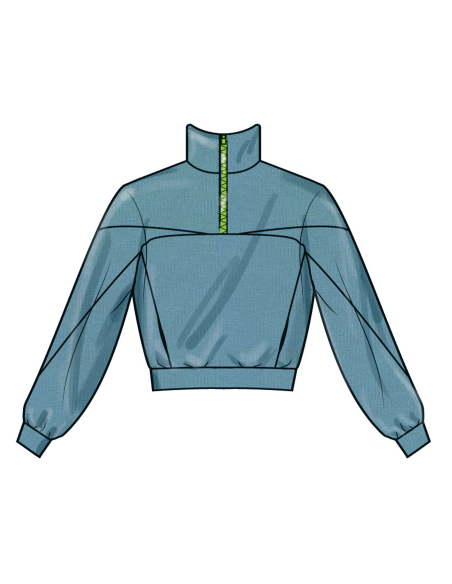 Patron Simplicity 3035.A (34-54) - Ensemble hauts à zip & jupes pull-on