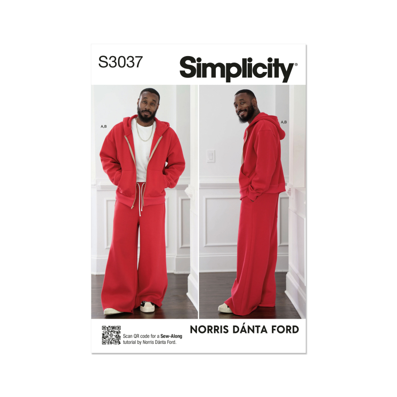 Patron Simplicity 3037.A (36-54) - Sweat zippé oversize & pantalon pull-on