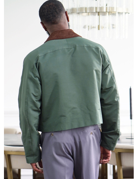 Patron Simplicity 3038.A (36-54) - Veste homme ample à zip & col contrastant