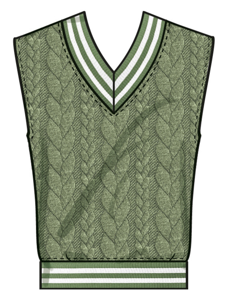 Patron Simplicity 3040.A (34-54) - Unisex Veste & Tops côte contrastante