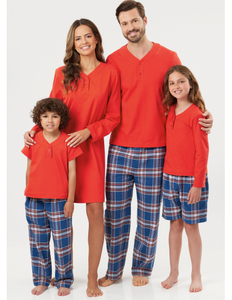 Patron Simplicity 3041.A (34-52) - Ensemble lounge : shorts, pantalons & top/tunique tricotée