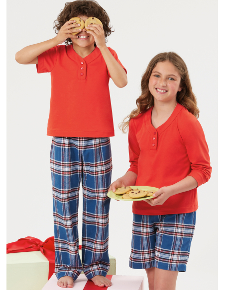 Patron Simplicity 3041.A (34-52) - Ensemble lounge : shorts, pantalons & top/tunique tricotée