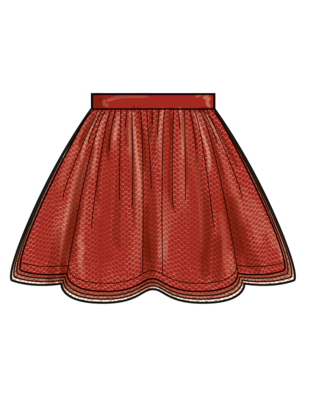 Patron Simplicity 3044.K5 (7-14) - Ensemble enfant : veste à volants, hauts & jupes