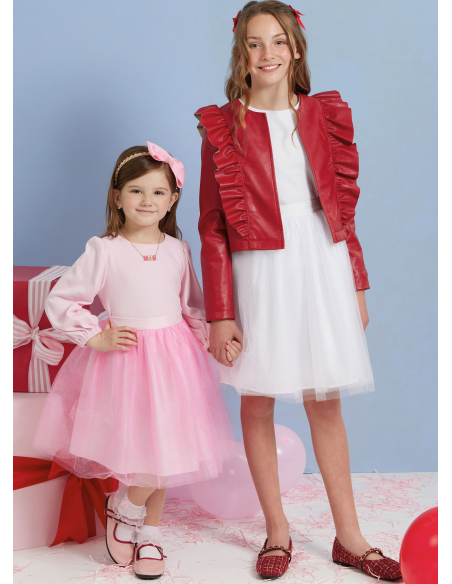 Patron Simplicity 3044.K5 (7-14) - Ensemble enfant : veste à volants, hauts & jupes
