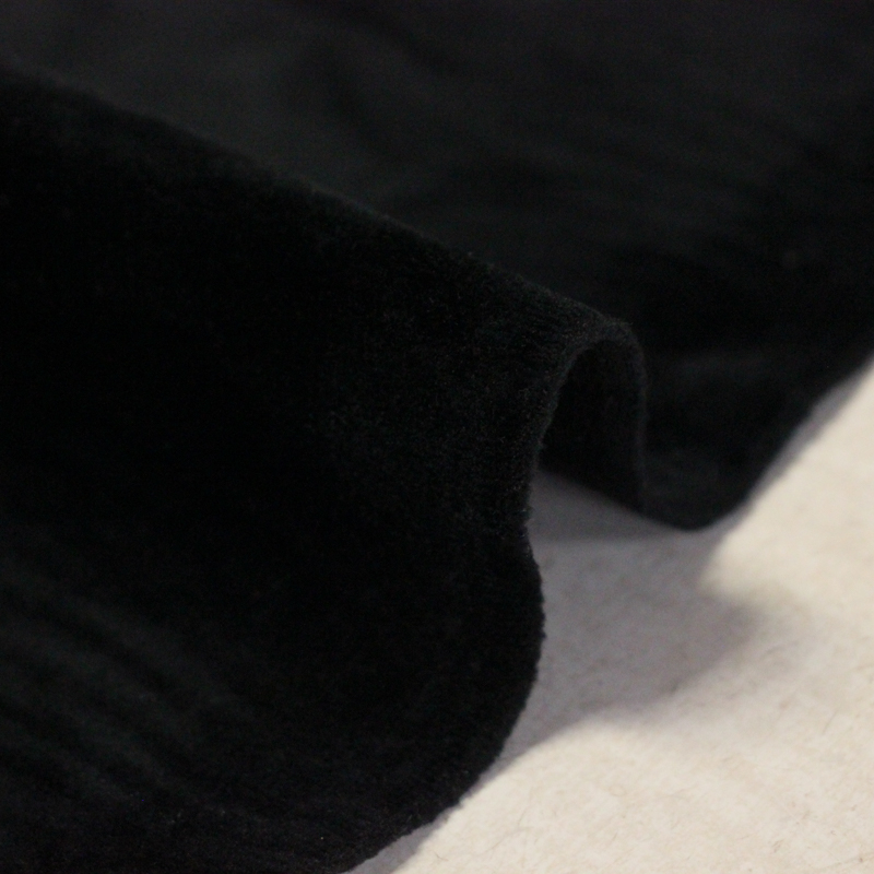 Velours lisse contre-collé - Noir