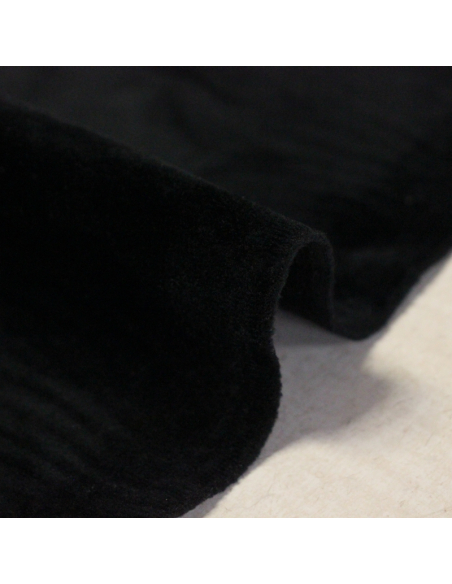 Velours lisse contre-collé - Noir