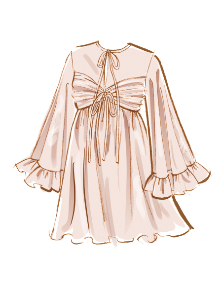 Patron McCall's 8602.K5 (36-44) - Robe babydoll à manches variées