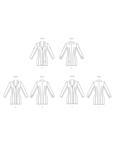 Patron McCall's 8601.H5 (34-42) - Robe boutonnée à col