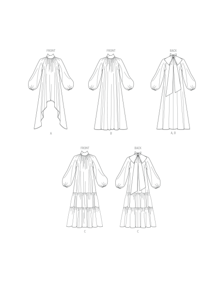 Patron McCall's 8603.R5 (42-50) - Robe ample à ourlets variés