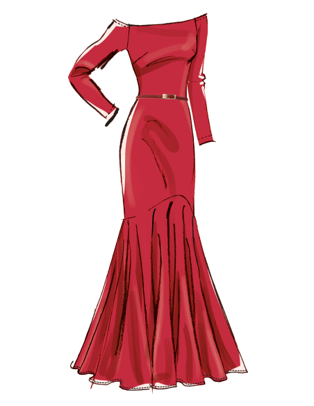 Patron McCall's 8605.D5 (32-40) - Robe bustier-épaules dénudées
