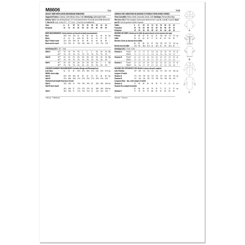 Patron McCall's 8606.H5 (34-42) -...