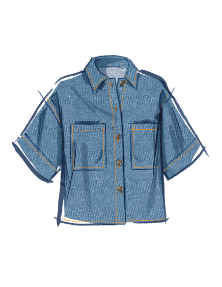 Patron McCall's 8606.U5 (44-52) - Chemise boutonnée manches variées