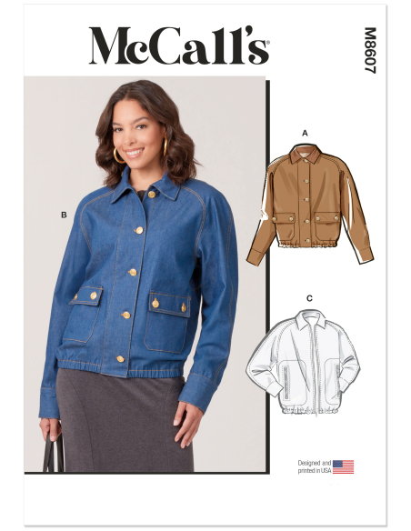 Patron McCall's 8607.K5 (36-44) - Blouson Chic à Boutonnage