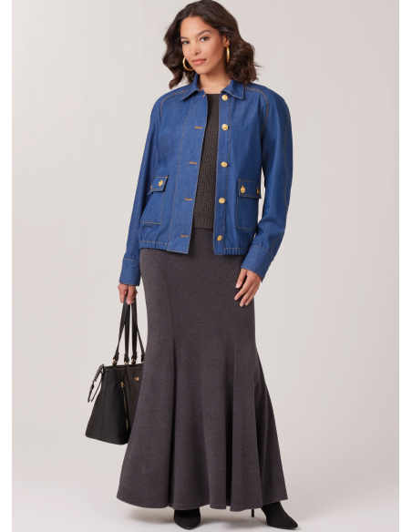 Patron McCall's 8607.Y5 (46-54) - Blouson Chic à Boutonnage