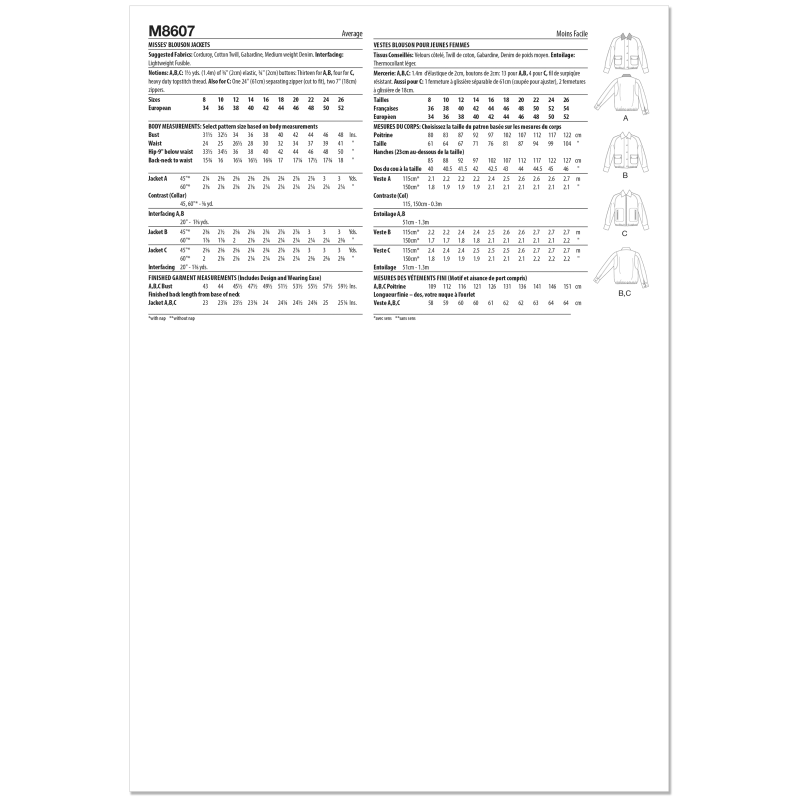 Patron McCall's 8607.Y5 (46-54) -...