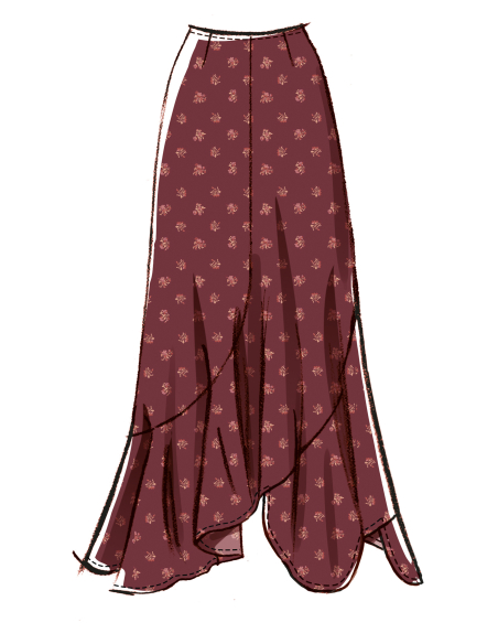 Patron McCall's 8608.K5 (36-44) - Jupe asymétrique