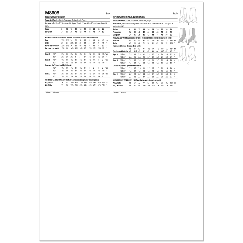 Patron McCall's 8608.K5 (36-44) -...