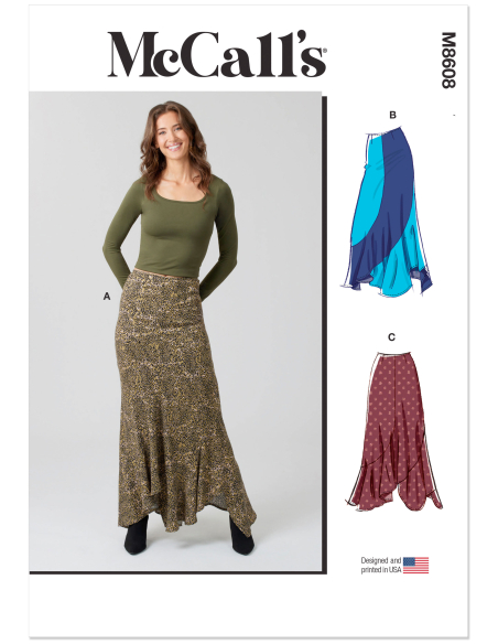 Patron McCall's 8608.Y5 (46-54) - Jupe asymétrique