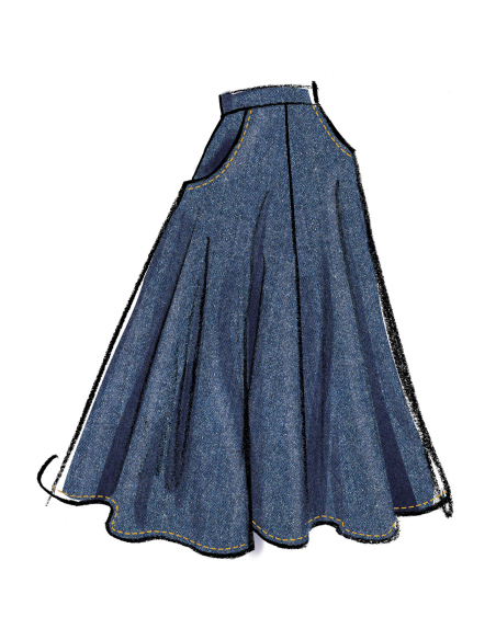 Patron McCall's 8609.U5 (44-52) -Jupe évasée en trois longueurs