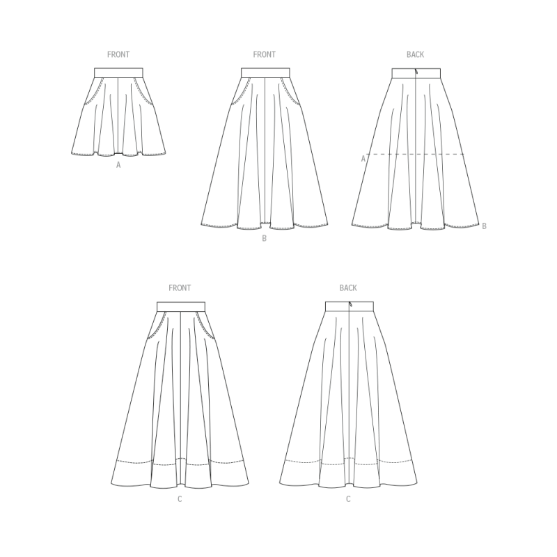 Patron McCall's 8609.U5 (44-52) -Jupe...