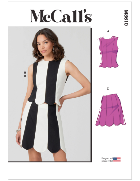Patron McCall's 8610.K5 (36-44) - Top ajusté & jupe coordonnée