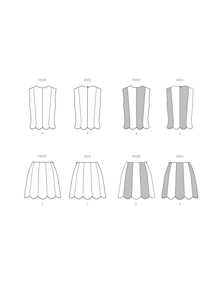 Patron McCall's 8610.K5 (36-44) - Top ajusté & jupe coordonnée