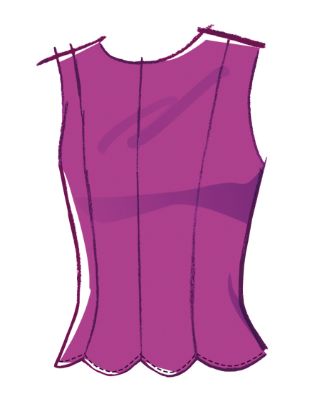 Patron McCall's 8610.Y5 (46-54) - Top ajusté & jupe coordonnée