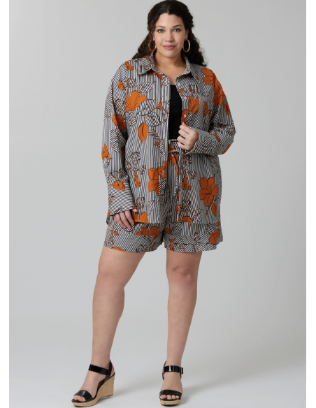 Patron McCall's 8611.AA (38-46) - Chemise boutonnée + short & pantalon coordonnés