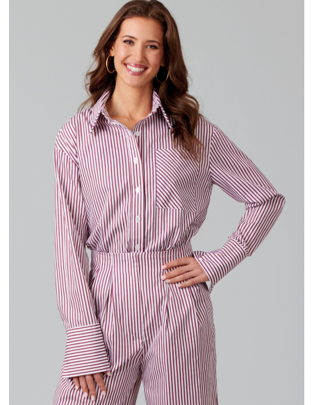 Patron McCall's 8611.AA (38-46) - Chemise boutonnée + short & pantalon coordonnés