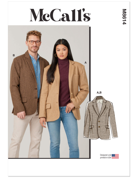 Patron McCall's 8614.A (32-54) - Blazer unisexe chic