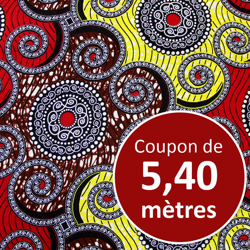 Tissu Africain WAX - Joyaux (coupon de 5,40 mètres)