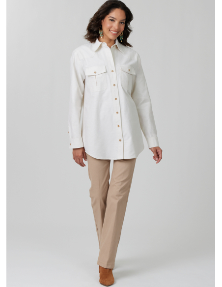 Patron McCall's 8615.A (32-54) - Chemise boutonnée unisexe