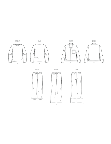 Patron McCall's 8616.A (46-68) - Pyjama homme