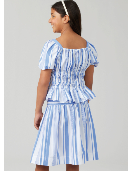 Patron McCall's 8619.A (7-14) - Robe froncée, top et jupe pour fille