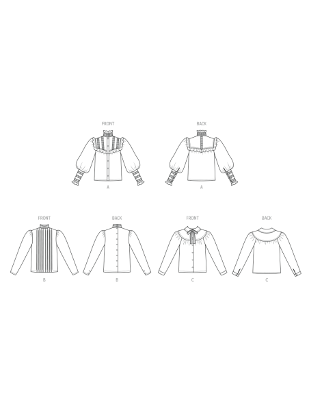 Patron McCall's 8620.A (34-42) - Blouses boutonnées élégantes