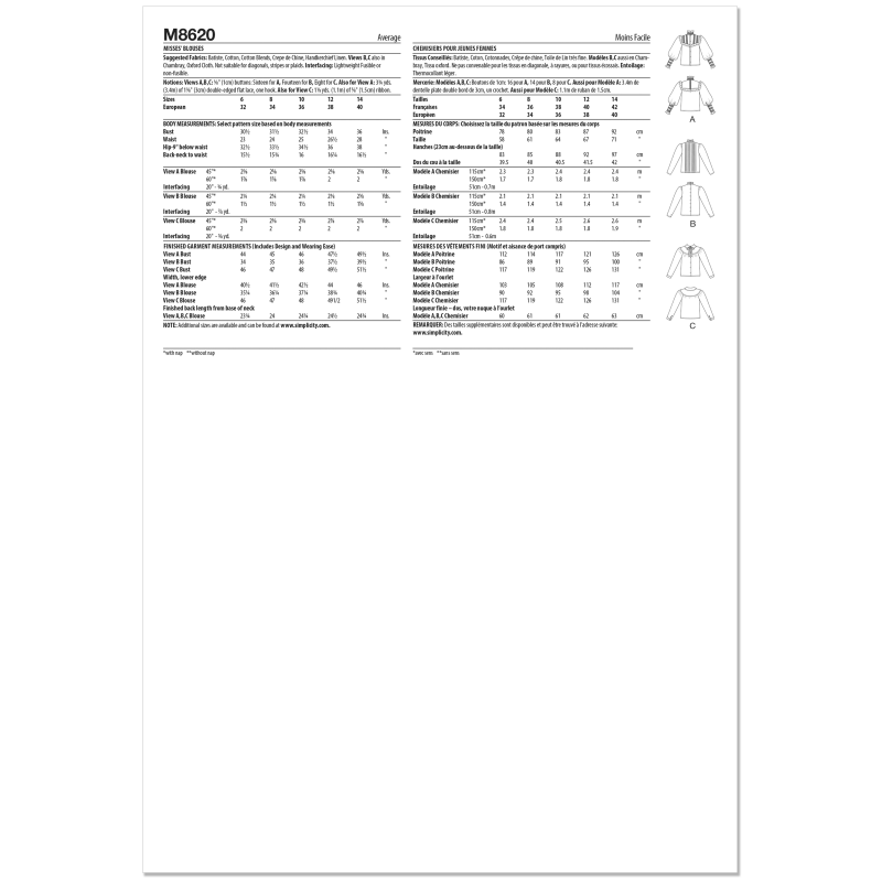 Patron McCall's 8620.A (34-42) -...