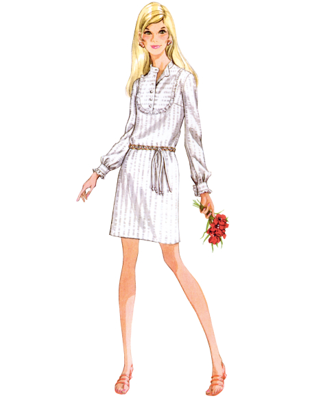 Patron McCall's 8621.K5 (36-44) - Robe-chemise vintage à boutonner