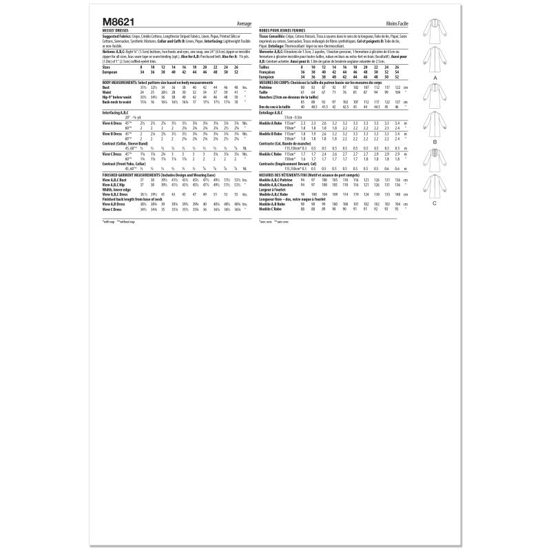 Patron McCall's 8621.Y5 (36-44) -...