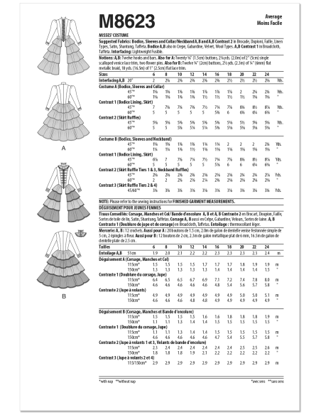 Patron McCall's 8623.H5 (34-42) - Costume femme rétro chic