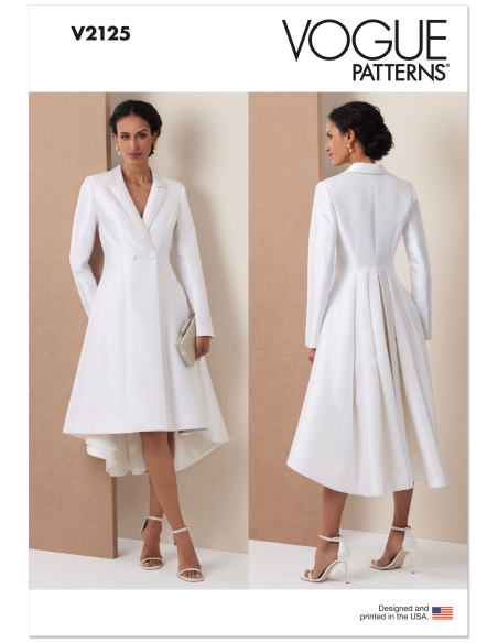 Patron Vogue 2125/D5 (32-40) - Manteau-robe double boutonnage