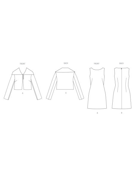 Patron Vogue 2126/R5 (40-50) - Ensemble veste & robe fourreau chic